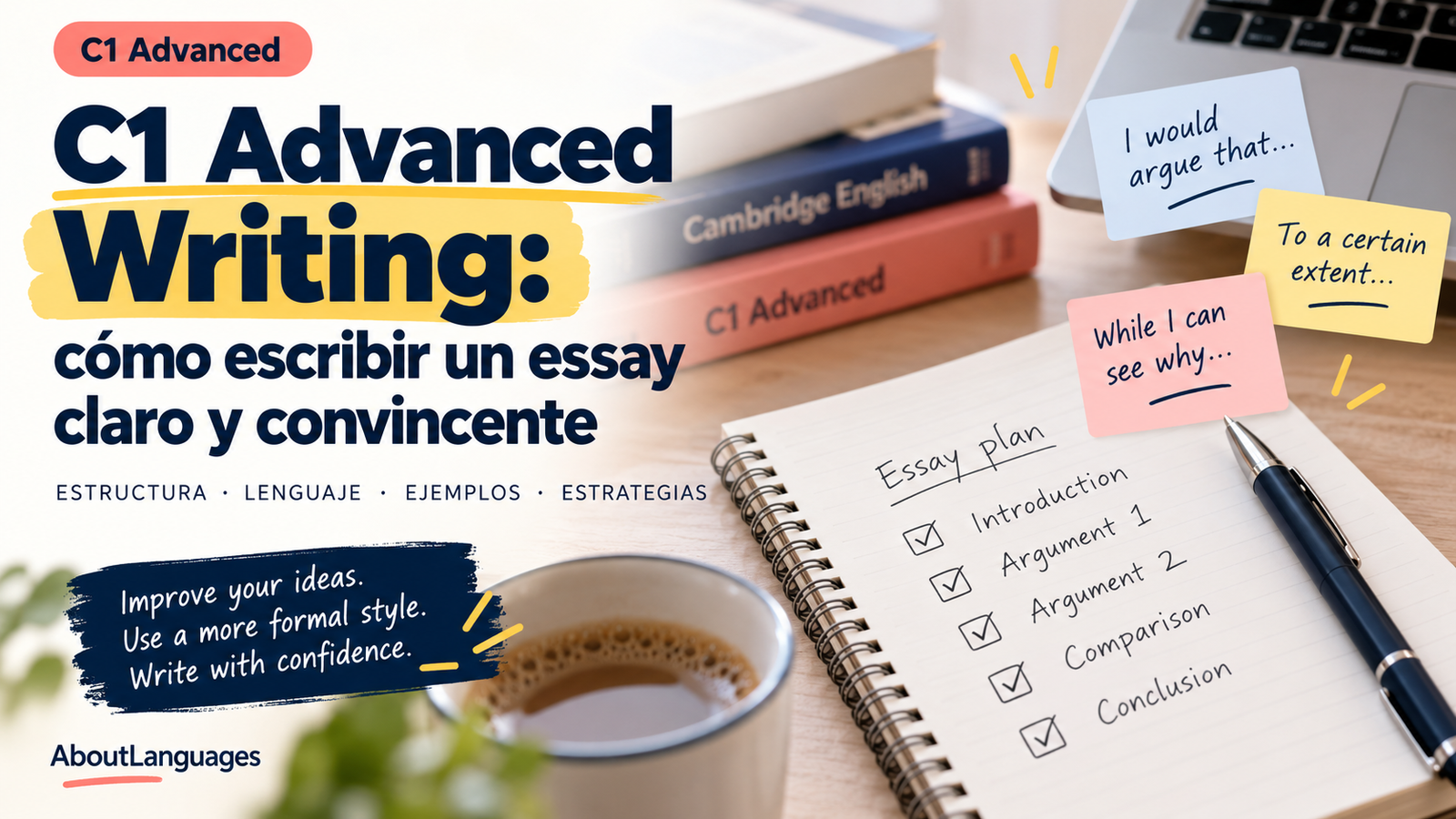 C1 Advanced Writing essay: estructura, lenguaje, ejemplos y estrategias para escribir un essay claro y convincenteescribir un essay claro y convincente con estructura, lenguaje formal, ejemplos y estrategias